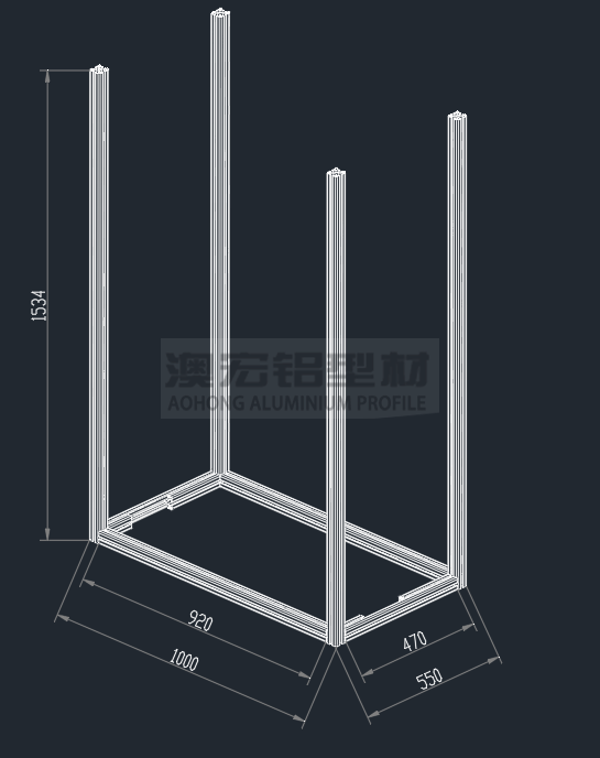 cad如何畫(huà)鋁型材機(jī)架